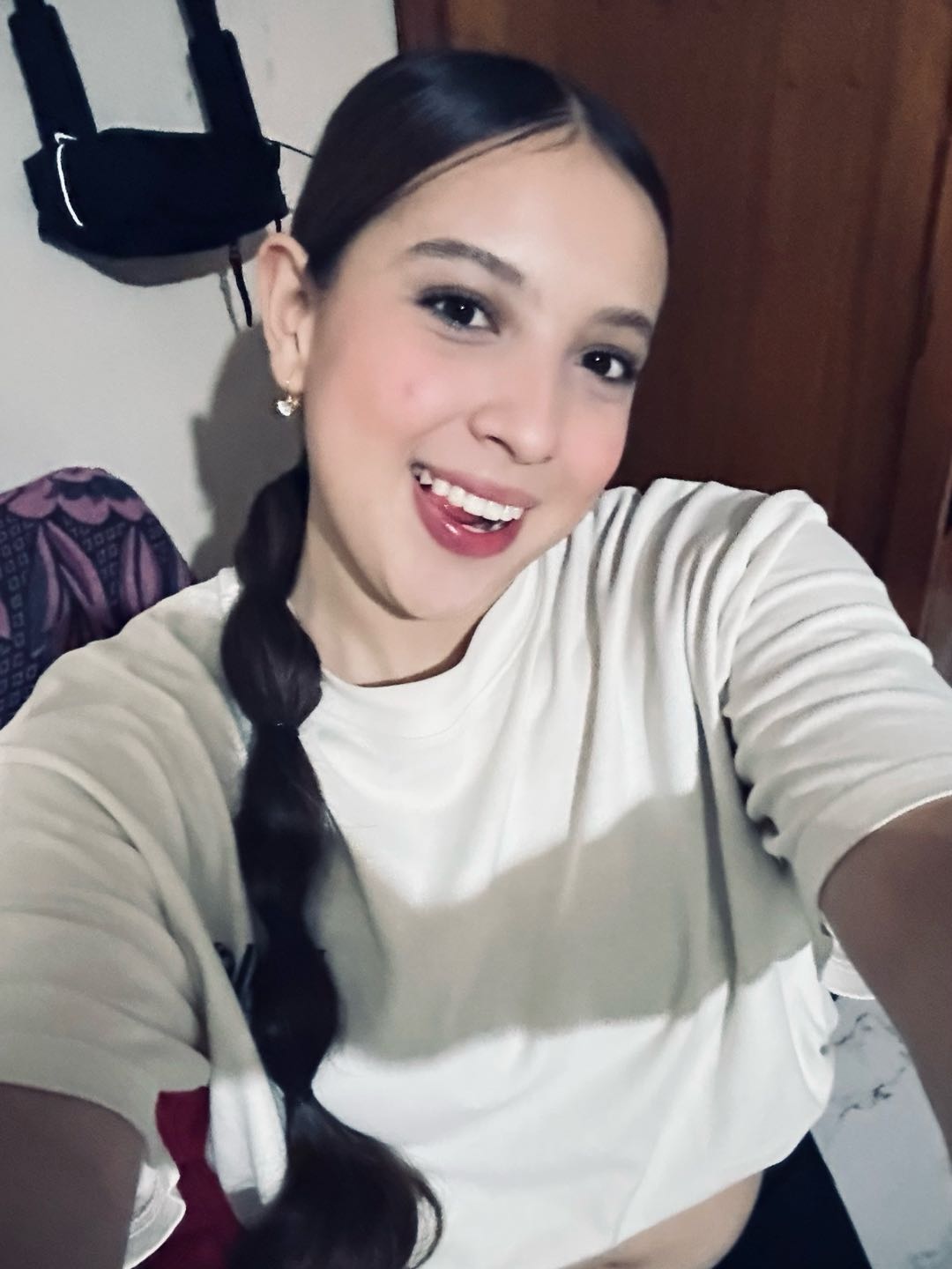 Woman on a live video chat